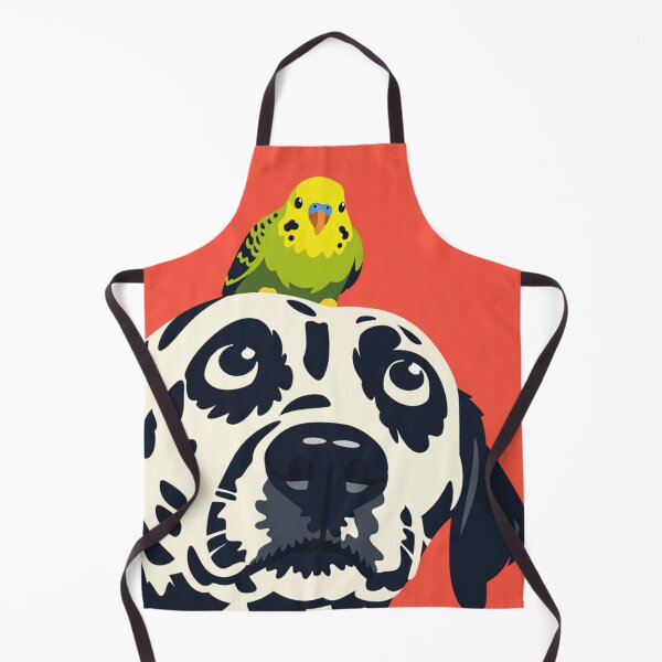 Item preview, Cute Dalmatian Dog with Parakeet Illustration designed and sold by Creative_Canvas.