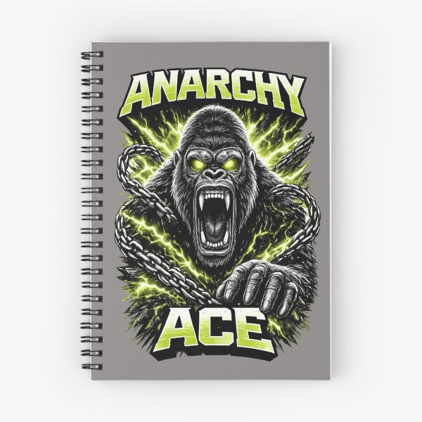 Item preview, Anarchy Ace Gorilla Breaking Chains Electric Green Aesthetic designed and sold by Xemora.