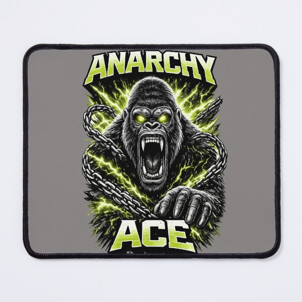 Item preview, Anarchy Ace Gorilla Breaking Chains Electric Green Aesthetic designed and sold by Xemora.