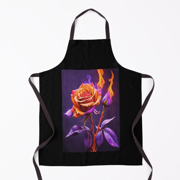 Item preview, Flaming Rose – Purple & Orange Fire Flower designed and sold by Dreaming Scheming Grinding Studio.