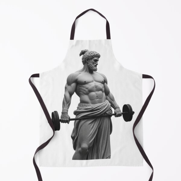 Item preview, Greek God Stoic Warrior Gym Statue | Ancient Roman Sculpture Lifting Barbell | Aesthetic Fitness Motivational Art designed and sold by Pochininki.