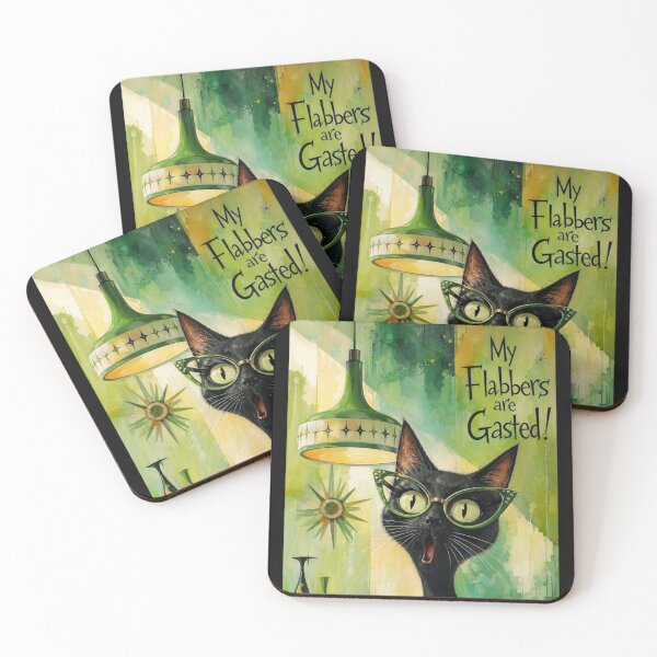 Item preview, Funny Retro Cat With Shades Of Green designed and sold by VFWChuck.