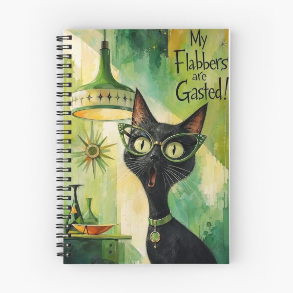 Item preview, Divertido gato retro con tonos verdes designed and sold by VFWChuck.