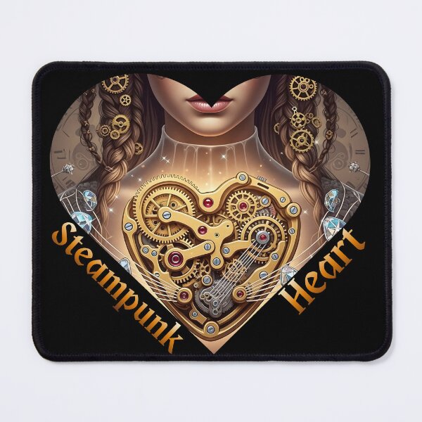 Item preview, Gothic Steampunk Doll Golden Clockwork Heart designed and sold by CrimsonChords.