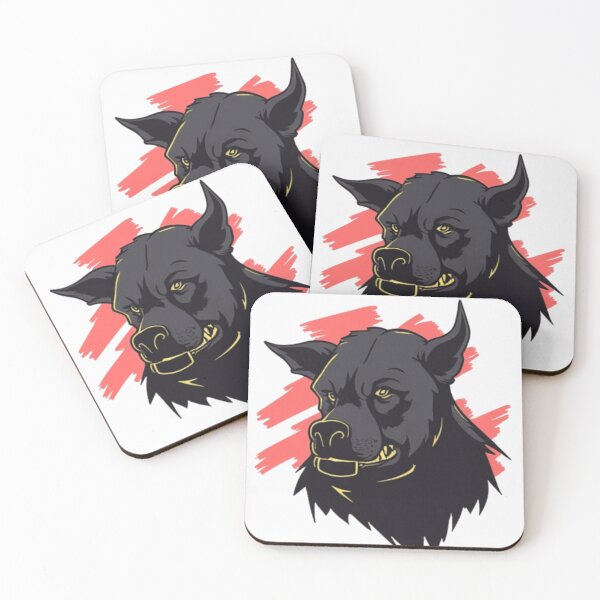 Item preview, Aggressive Guard Dog Head Strong Dog Lover Design Fierce Black Dog Security K9 Style designed and sold by Pochininki.