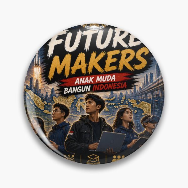 Item preview, Future Makers – Anak Muda Bangun Indonesia | Innovation & Youth Motivation Sticker designed and sold by Wander Pop Studio.