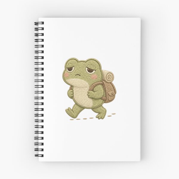 Item preview, Tired But Determined Frog Embroidery Aesthetic Design designed and sold by AMICO77.