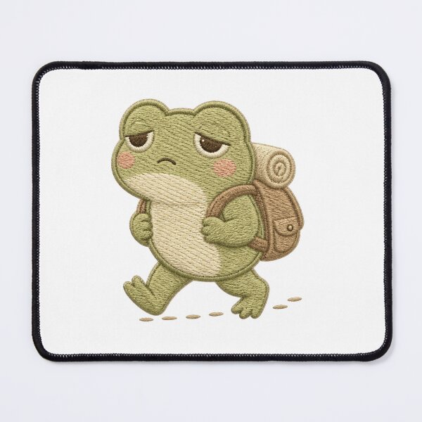 Item preview, Tired But Determined Frog Embroidery Aesthetic Design designed and sold by AMICO77.
