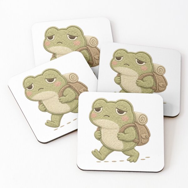 Item preview, Tired But Determined Frog Embroidery Aesthetic Design designed and sold by AMICO77.