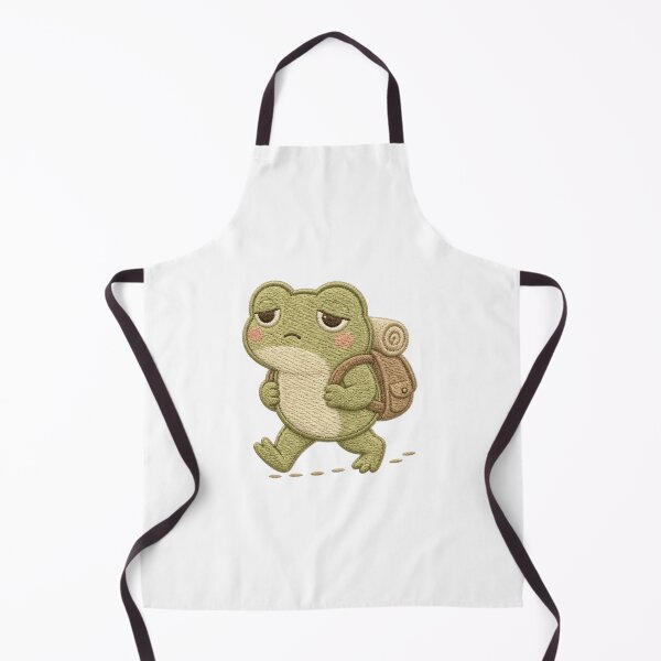 Item preview, Tired But Determined Frog Embroidery Aesthetic Design designed and sold by AMICO77.