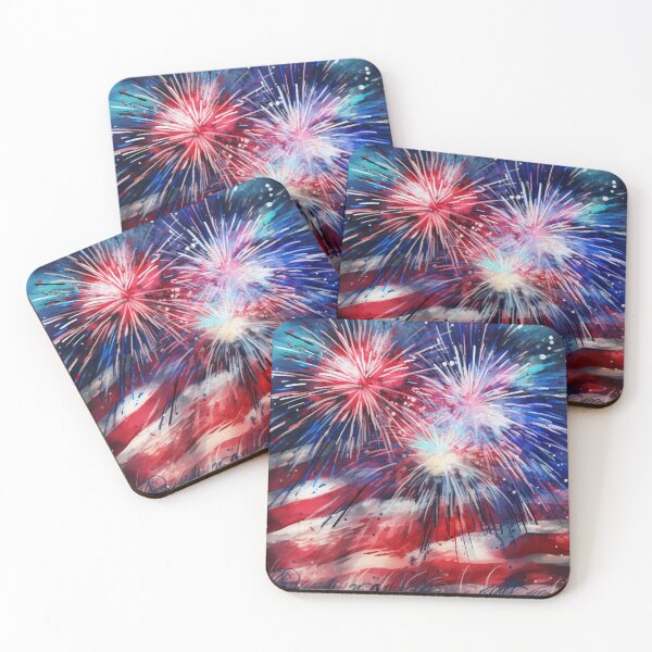 Item preview, FireWorks and the Flag designed and sold by POPVIDEOVAULT STORE.