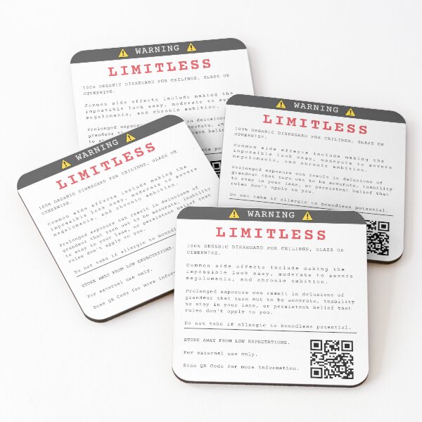 Item preview, Limitless Warning Label designed and sold by surlycakes.