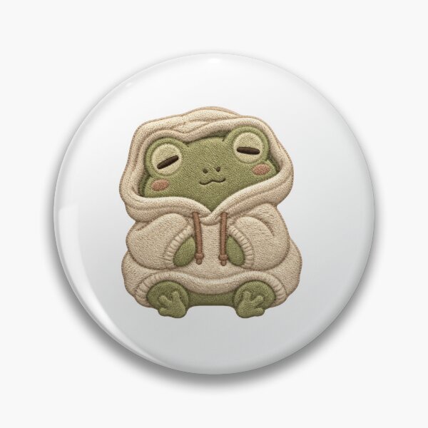 Item preview, Cozy Frog Hoodie Embroidery Patch – Sleepy Kawaii Vibes designed and sold by AMICO77.