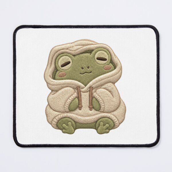 Item preview, Cozy Frog Hoodie Embroidery Patch – Sleepy Kawaii Vibes designed and sold by AMICO77.