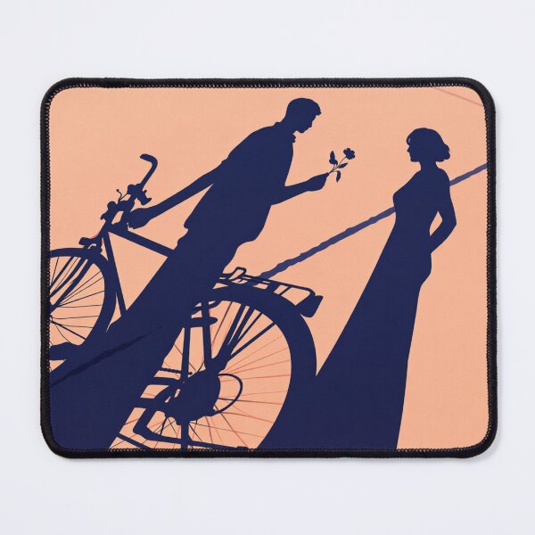 Item preview, Romantic Couple Bicycle Sunset Silhouette Illustration designed and sold by Creative_Canvas.