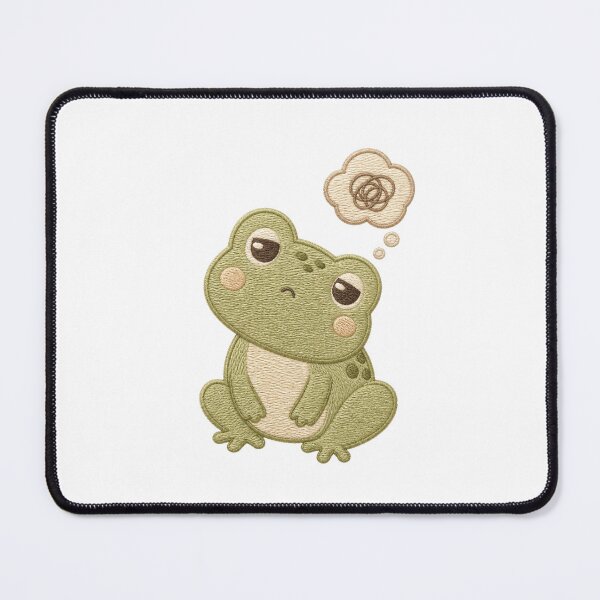 Item preview, Confused Frog Embroidery Patch Cute Cozy Kawaii Aesthetic designed and sold by AMICO77.