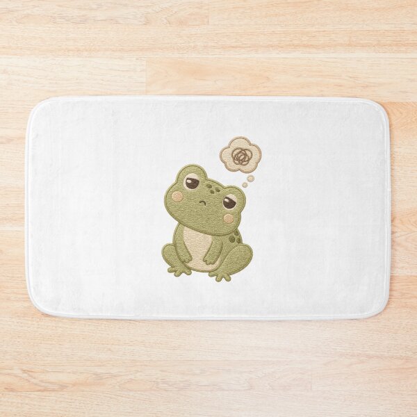 Item preview, Confused Frog Embroidery Patch Cute Cozy Kawaii Aesthetic designed and sold by AMICO77.