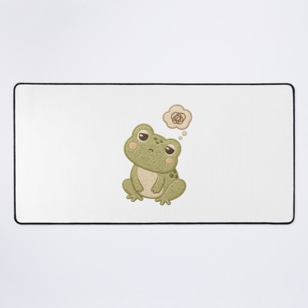 Item preview, Confused Frog Embroidery Patch Cute Cozy Kawaii Aesthetic designed and sold by AMICO77.