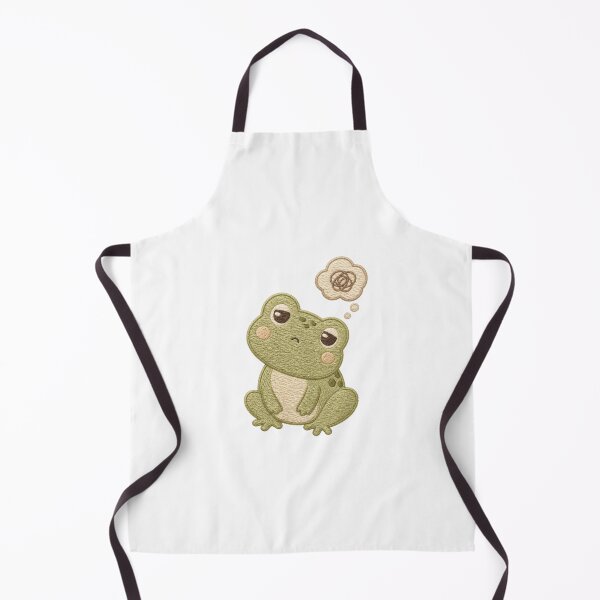 Item preview, Confused Frog Embroidery Patch Cute Cozy Kawaii Aesthetic designed and sold by AMICO77.