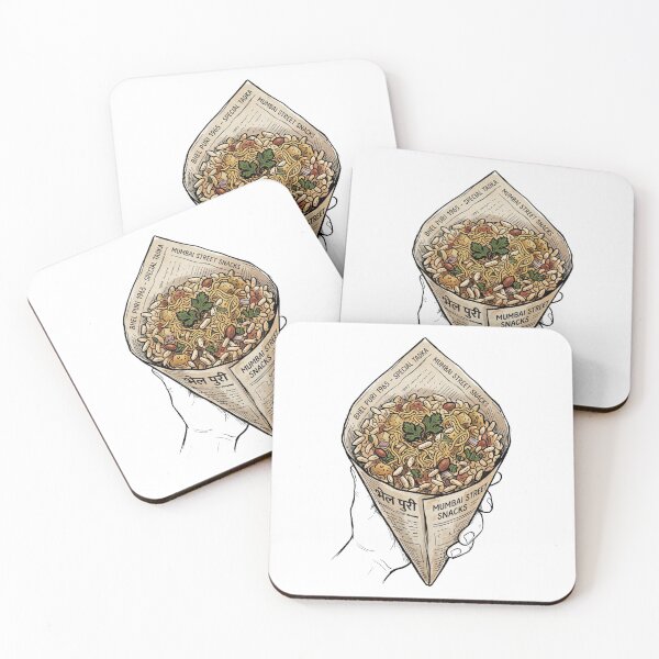 Item preview, Bhel Puri Vintage Indian Street Food Sketch designed and sold by DuckOddity.