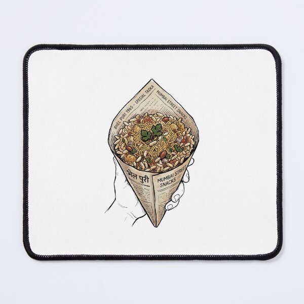 Item preview, Bhel Puri Vintage Indian Street Food Sketch designed and sold by DuckOddity.