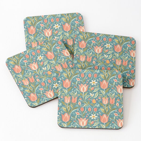 Item preview, Retro Tulip Floral Seamless Pattern designed and sold by GraceInNatureCo.