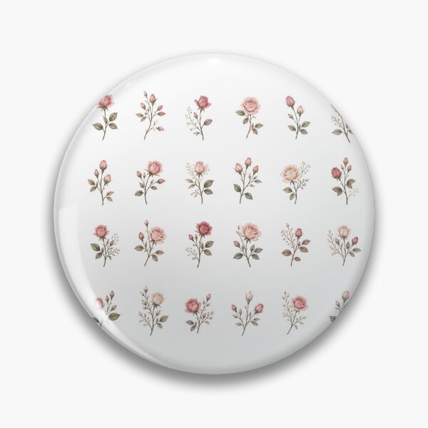 Item preview, Vintage Mini Rose Pattern | Delicate Pink Botanical Floral Collage Aesthetic designed and sold by Joyfulfabric.