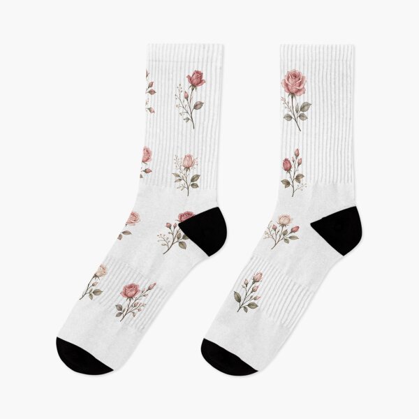 Item preview, Vintage Mini Rose Pattern | Delicate Pink Botanical Floral Collage Aesthetic designed and sold by Joyfulfabric.