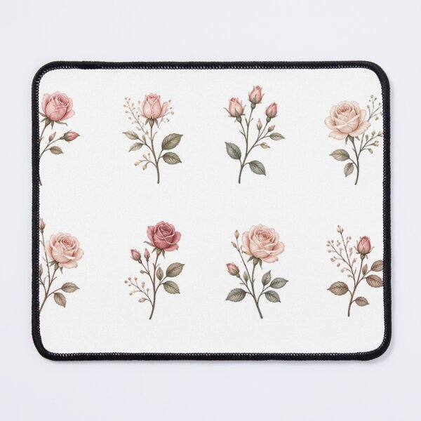 Item preview, Vintage Mini Rose Pattern | Delicate Pink Botanical Floral Collage Aesthetic designed and sold by Joyfulfabric.