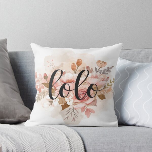 Item preview, Lolo floral logo with watercolor roses and calligraphy designed and sold by Rue Market.