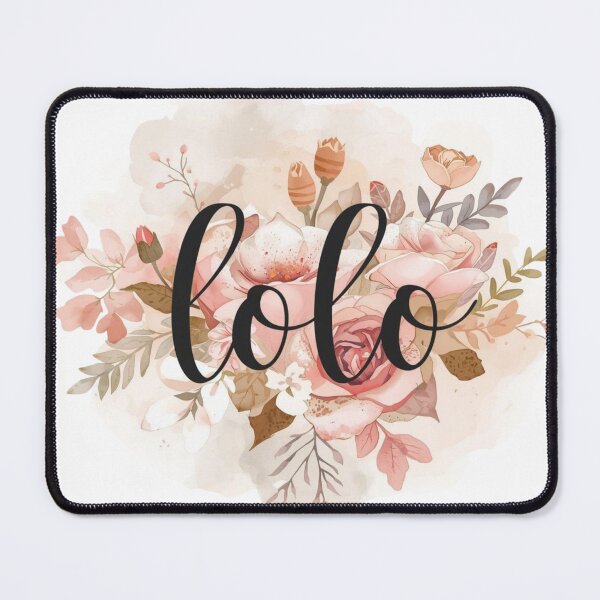 Item preview, Lolo floral logo with watercolor roses and calligraphy designed and sold by Rue Market.