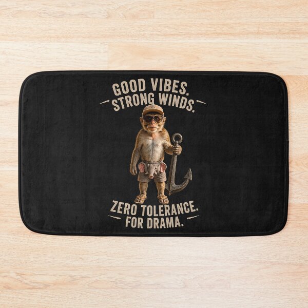 Item preview, Good Vibes Strong Winds – Sailing Monkey | Funny Nautical Zero Tolerance for Drama Design designed and sold by MWSailingClub.
