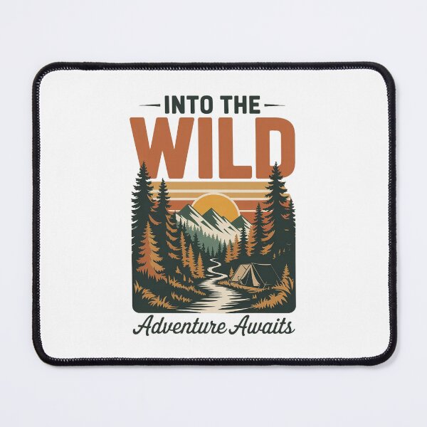 Item preview, Into the Wild Adventure Awaits Vintage Camping Design designed and sold by Cool-cat-art.