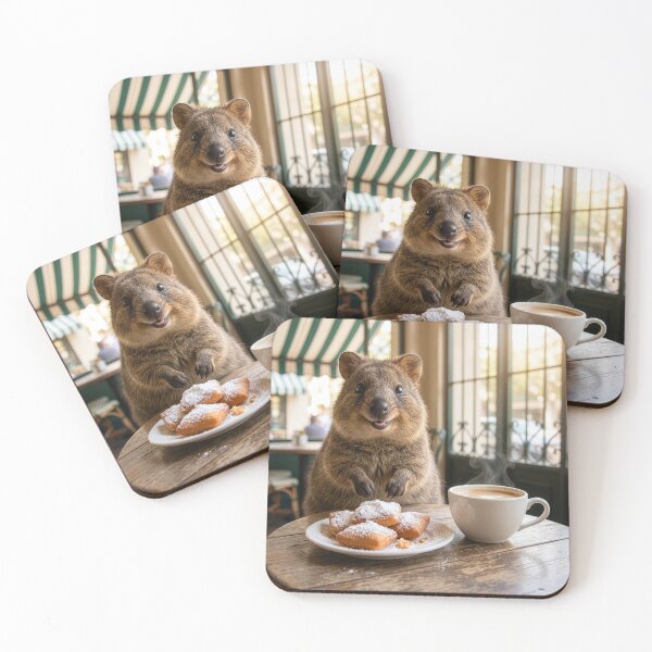 Item preview, Quokka Visits the French Quarter for Beignets designed and sold by Tridentulus.