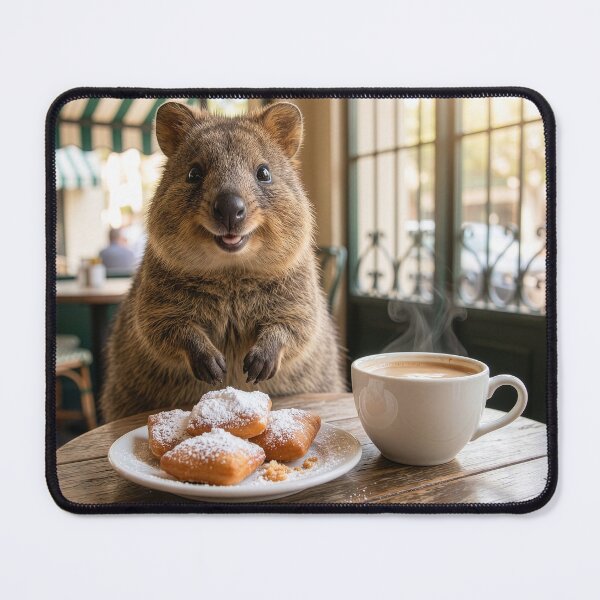 Item preview, Quokka Visits the French Quarter for Beignets designed and sold by Tridentulus.