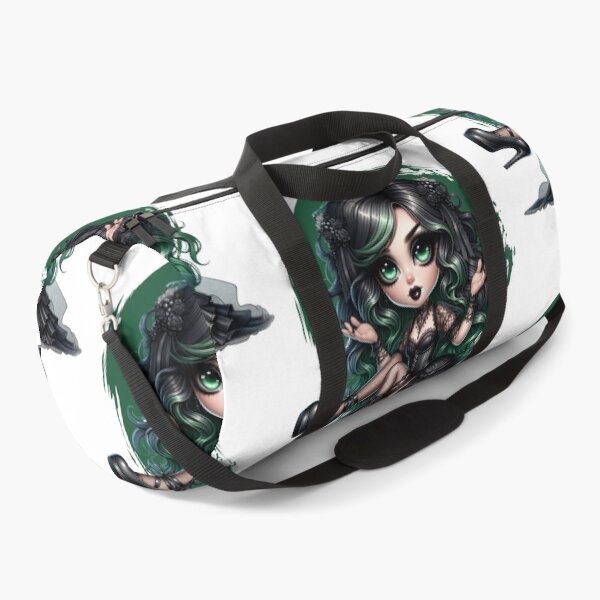 Item preview, Gothic Kawaii Doll with Green Hair and Emerald Eyes designed and sold by Szpaku desart .