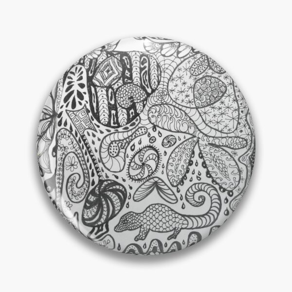 Item preview, Zentangle Color Yourself Black and White Fantasy Jungle designed and sold by CheranY.