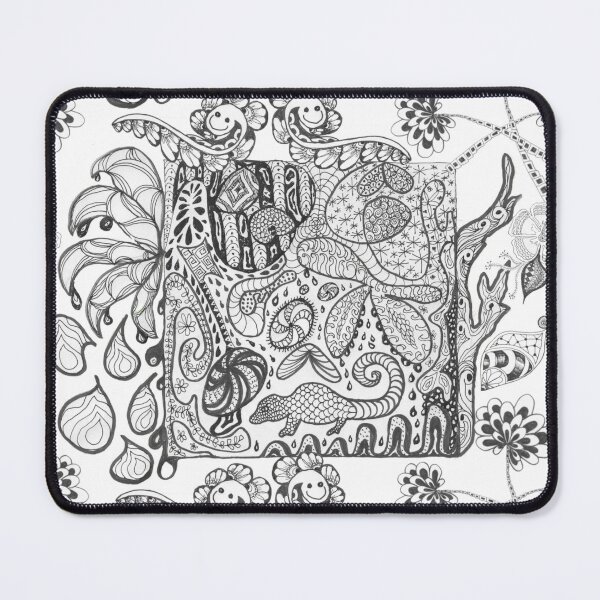 Item preview, Zentangle Color Yourself Black and White Fantasy Jungle designed and sold by CheranY.