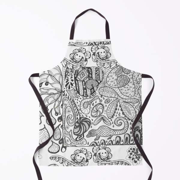 Item preview, Zentangle Color Yourself Black and White Fantasy Jungle designed and sold by CheranY.