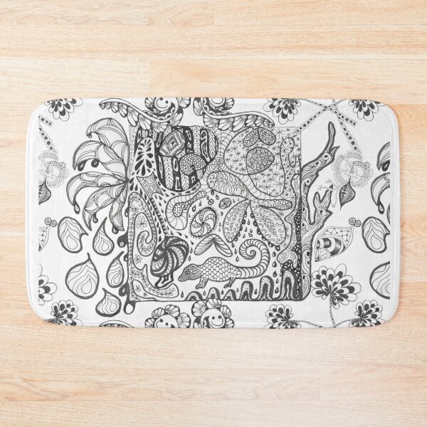 Item preview, Zentangle Color Yourself Black and White Fantasy Jungle designed and sold by CheranY.