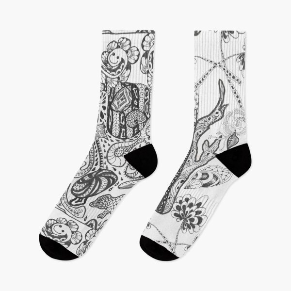 Item preview, Zentangle Color Yourself Black and White Fantasy Jungle designed and sold by CheranY.