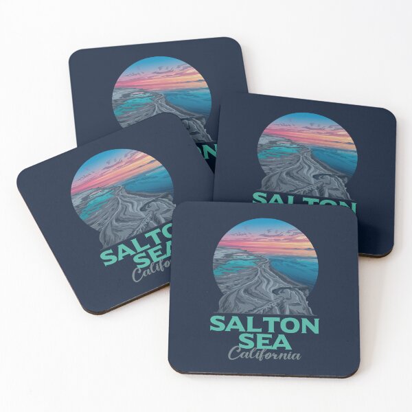 Item preview, Desert Sunset Salton Sea California Travel Badge designed and sold by LinaValearte.
