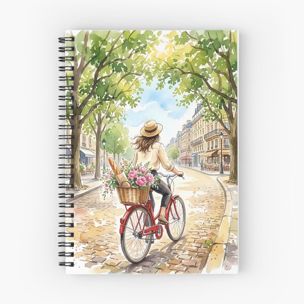 Item preview, Paris French Girl Bicycle Flowers Baguette Cobblestone Street Francophile Travel Lover Wall Art designed and sold by Velustro Shop.