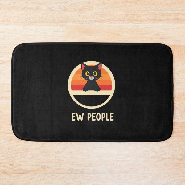 Item preview, Ew People Cute Black Cat Retro Sunset Tee designed and sold by artlife4.