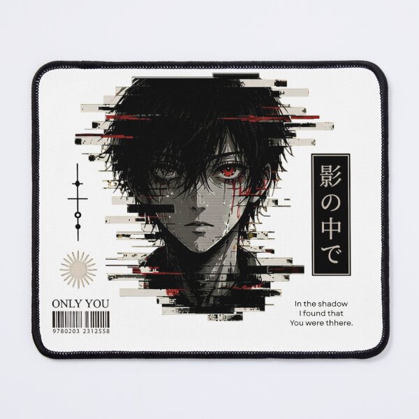 Item preview, Emo Anime Boy Glitch Art - Japanese Streetwear Aesthetic designed and sold by ShadowVelvet.