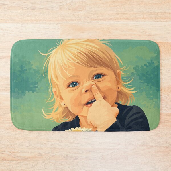 Item preview, Cute Toddler Portrait Funny Child Expression Art designed and sold by Creative_Canvas.