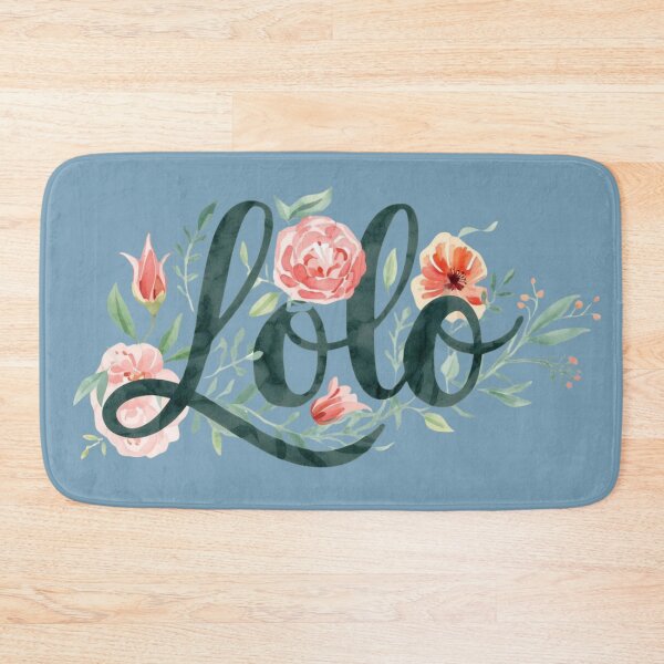 Item preview, Lolo floral logo with watercolor hand lettering designed and sold by Rue Market.