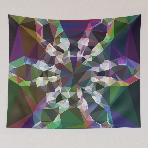 Item preview, abstract rainbow snowflake designed and sold by calinedesign.