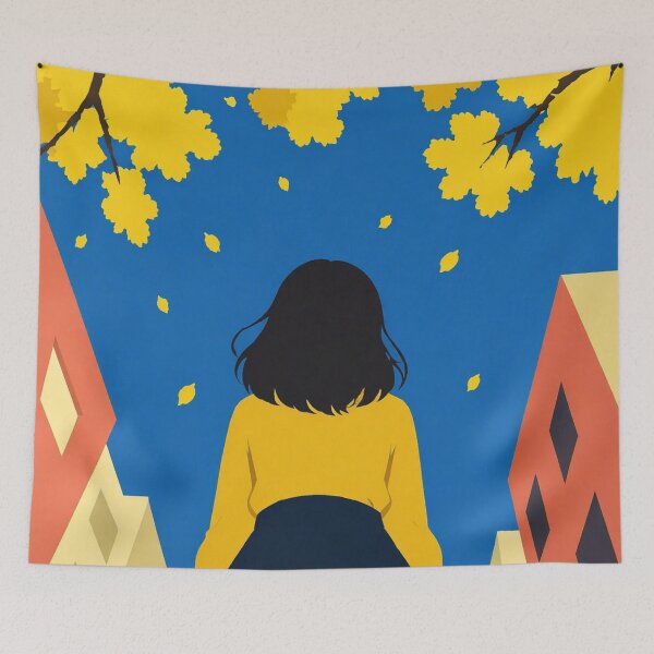 Item preview, Spring Serenity Woman Under Blooming Trees designed and sold by Creative_Canvas.