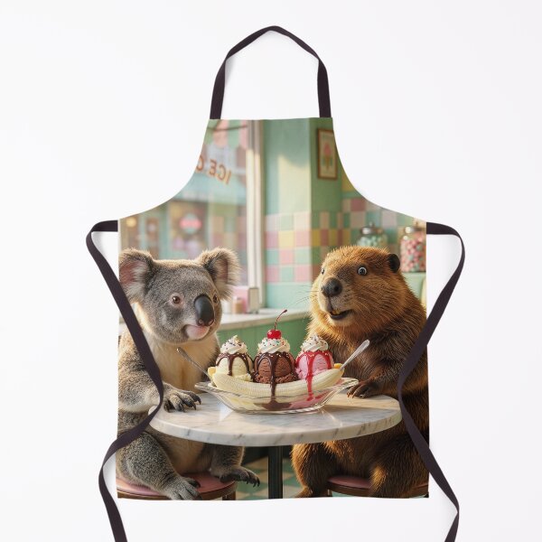 Item preview, Beaver and Koala Share a Banana Split designed and sold by Tridentulus.